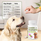 Cardo Mariano y SAM-E para Perros, Apoyo Hepático y Renal Avanzado con Silimarina, 120 Comprimidos Masticables