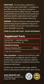 Dermaqq Ubiquinol para Perros y Gatos – CoQ10 para la Salud de la Piel, Puntos Calientes y Caída del Pelo (2 Cajas de 100 mg en Cápsulas Blandas)