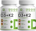 DEAL SUPPLEMENT 2 Paquete Vitamina D3 5.000 UI + K2 MK7 Softgels, 500 Cápsulas | Complejo 2 en 1 | Apoya la Salud del Corazón, Huesos, Dientes e Inmunidad | Fáciles de Tragar