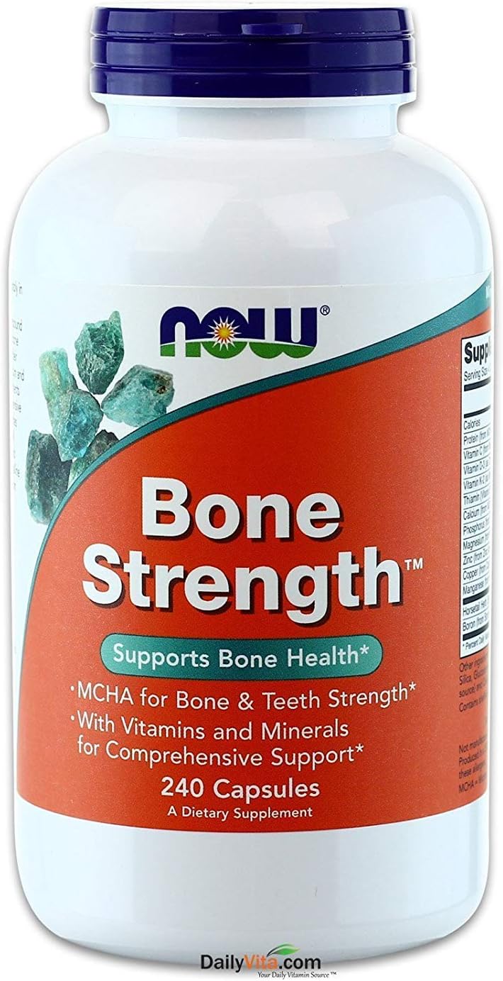 Now Foods Bone Strength - 240 Capsules (Paquete de 5 Botellas)