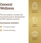 Solgar Policosanol 20 mg, 100 Cápsulas Vegetales - Apoyo Cardiovascular