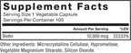 Force Factor Biotin 10000mcg - Suplemento de Biotina Vegano - 100 Cápsulas Vegetales