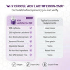 AOR Lactoferrina 250mg, 60 Cápsulas Vegetales