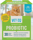 VetIQ Probiótico Digestivo en Polvo para Perros – 30 Sobres Individuales – Sabor a Hígado de Pollo
