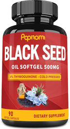 Papnami Premium Aceite de Semillas Negras en Cápsulas Blandas - 90 Cápsulas (3 Meses)
