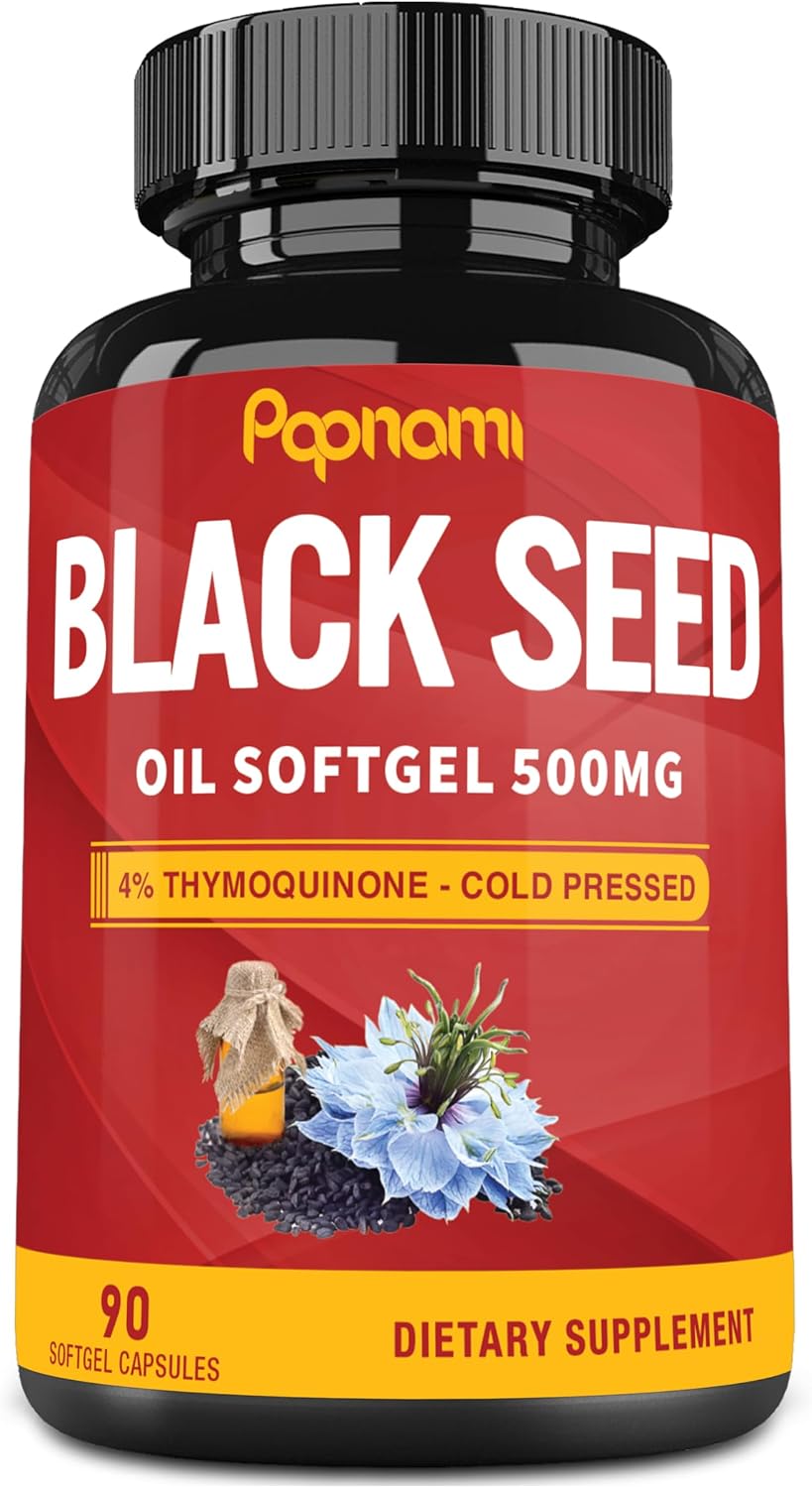 Papnami Premium Aceite de Semillas Negras en Cápsulas Blandas - 90 Cápsulas (3 Meses)