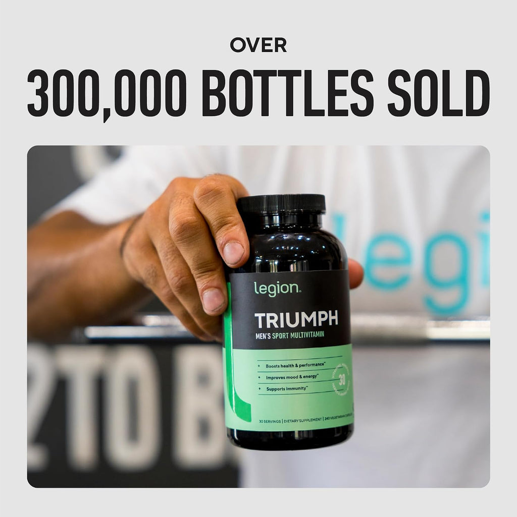 LEGION Triumph Multivitamínico para Hombres - 21 Vitaminas y Minerales - 30 Dosis