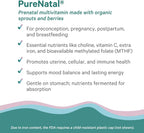 PURE SYNERGY PureNatal Vitaminas Prenatales - 120 Comprimidos Veganos