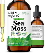 Wild & Organic Gotas Líquidas de Musgo Marino y Bladderwrack - Tintura Multimineral - Vegana, Sin Azúcar ni Alcohol - 60 ml