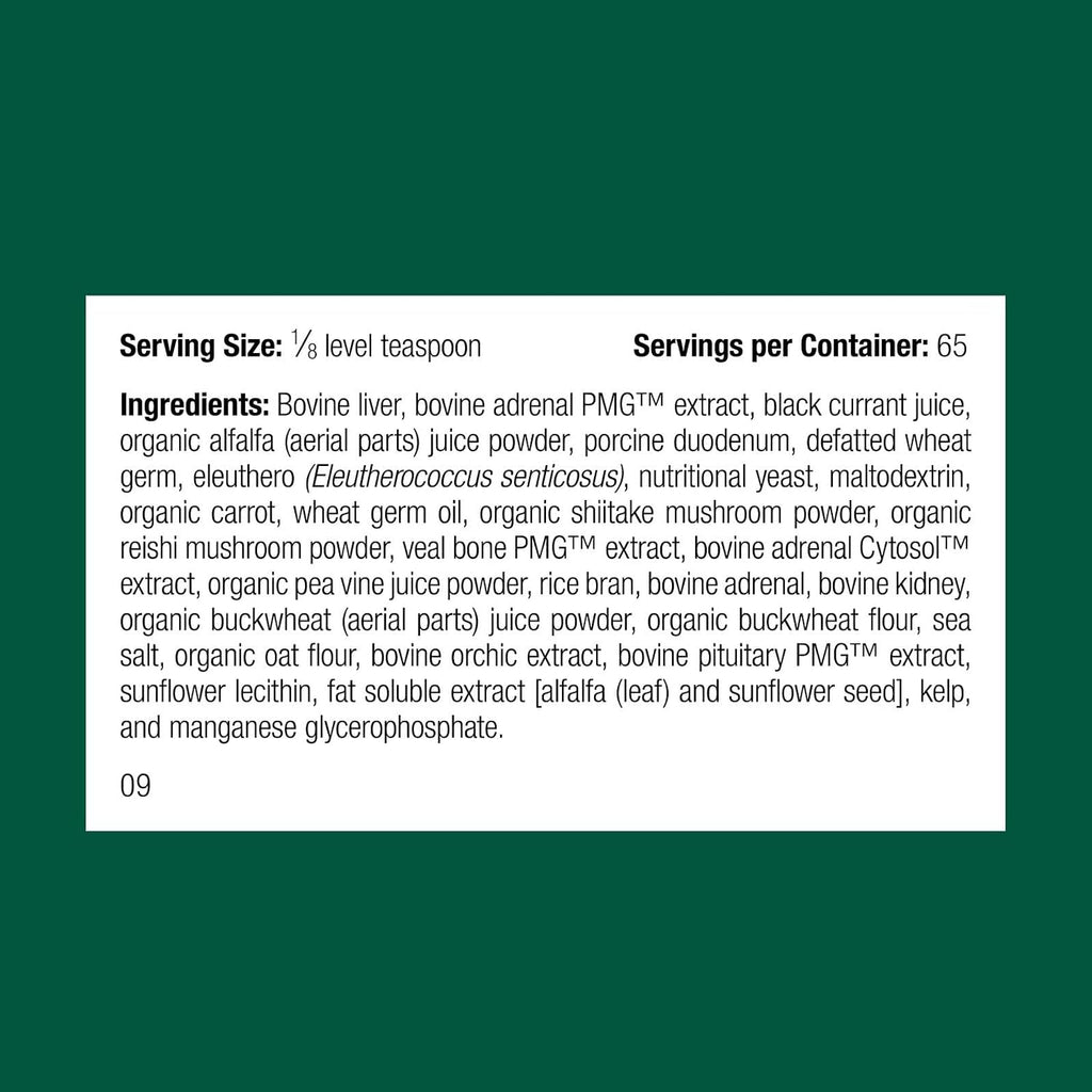 Standard Process Canine Adrenal Support - Suplemento Nutricional para Perros - Polvo para el Apoyo Suprarrenal, Hepático y Renal - 25 g