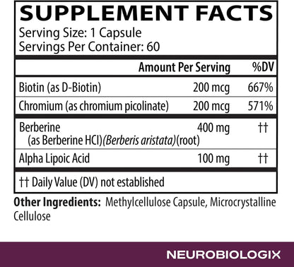 Neurobiologix Berberine Complex - 60 Cápsulas Vegetarianas – Image 4