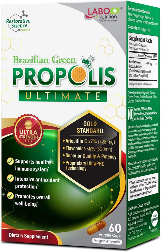 LABO Nutrition Brazilian Green Propolis Ultimate - 60 Cápsulas Vegetales