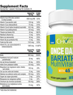 Bariatric Choice Multivitamínico Bariátrico con Hierro 45 mg – Cápsula de una toma diaria para pacientes de bypass gástrico y gastrectomía en manga – 30 cápsulas
