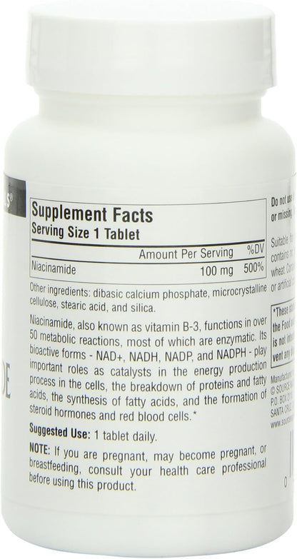 Source Naturals Niacinamida Vitamina B3 – Contribuye a la función psicológica normal. – Image 3