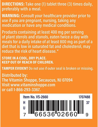The Vitamin Shoppe Super Phytosterols 900MG, Apoya la Salud Cardiovascular, (90 Comprimidos) – Image 3