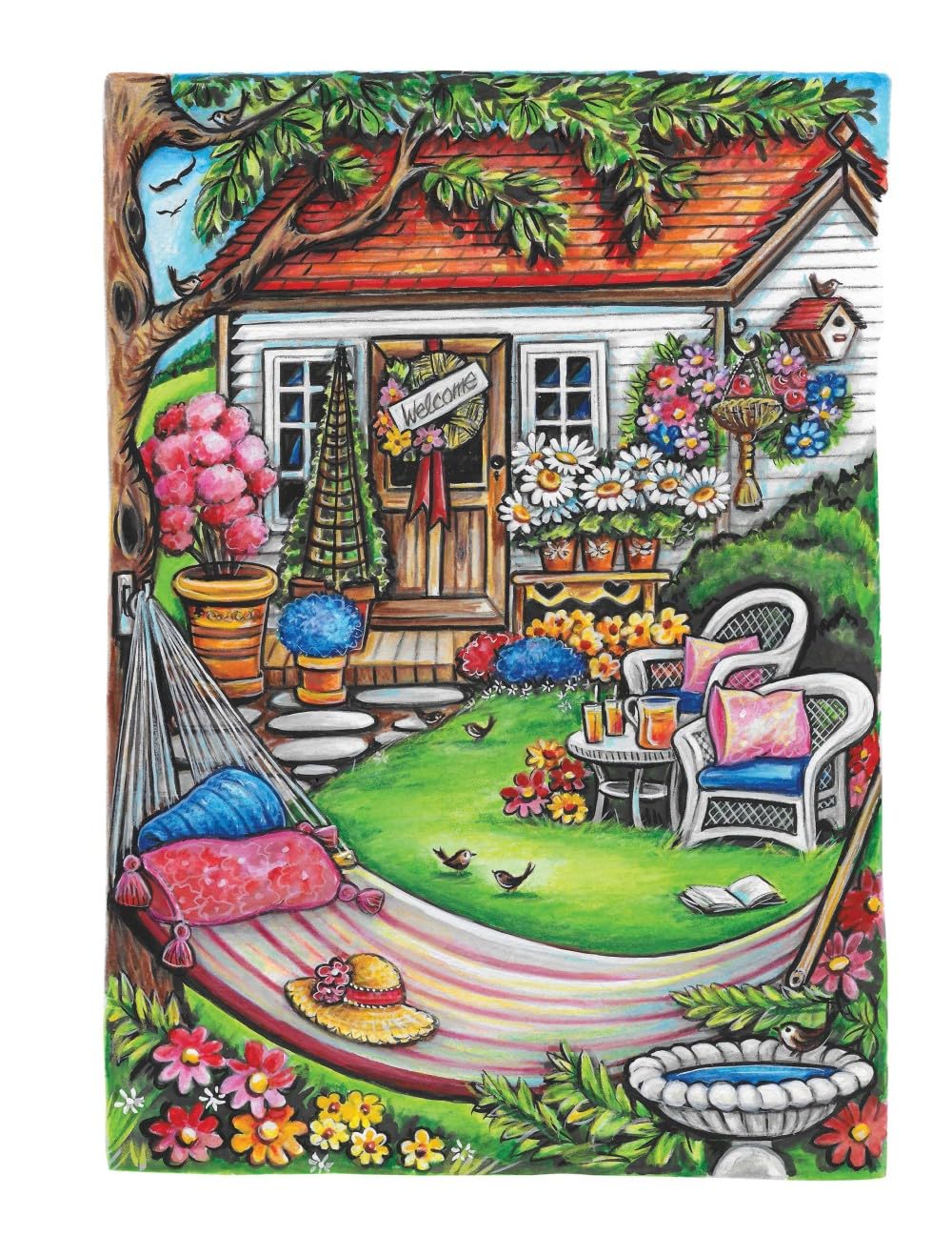Libro de colorear Creative Haven Hogar Dulce Hogar (Libros de colorear para adultos: Calma)
