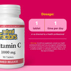 Natural Factors - Vitamina C 1000 mg, Liberación Prolongada, 90 Comprimidos