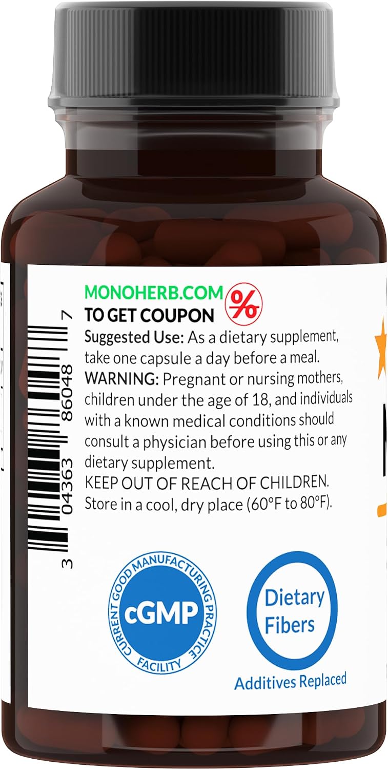MONOHERB NADH 5 mg 90 Cápsulas Vegetarianas - Suplemento de Nicotinamida Adenina Dinucleótido Reducido