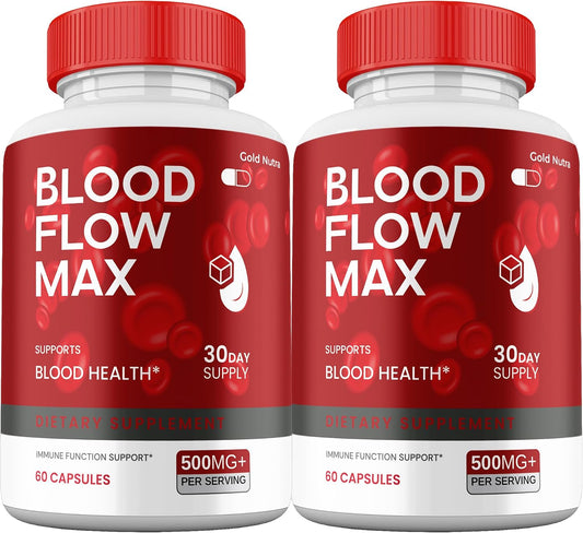(2 Pack) Blood Flow Max, Suplemento de Máxima Potencia