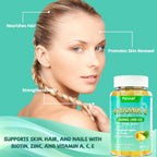 PYUNAFIT Vitamina E 400 UI Gomitas para Mujer con Vitamina A, C, Biotina y Zinc - 60 Gomitas