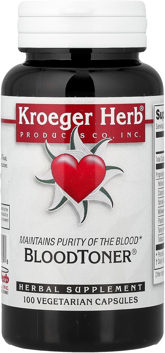 Kroeger Herb Co BloodToner®, 100 Cápsulas Vegetarianas