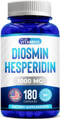Diosmin Hesperidin 1000mg – 180 Cápsulas – Suplemento de Diosmina y Hesperidina
