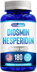 Diosmin Hesperidin 1000mg – 180 Cápsulas – Suplemento de Diosmina y Hesperidina