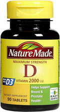 Vitamina D3 2000 UI - Nature Made (90 comprimidos)