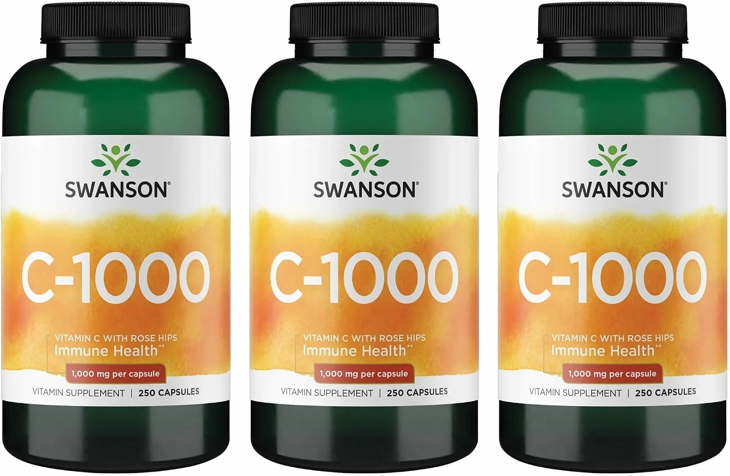 Swanson Vitamina C con Escaramujo - 90 Cápsulas, 1000 mg