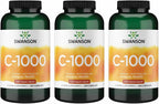 Swanson Vitamina C con Escaramujo - Complemento Alimenticio 1000 mg - 2 Pack (180 Cápsulas)