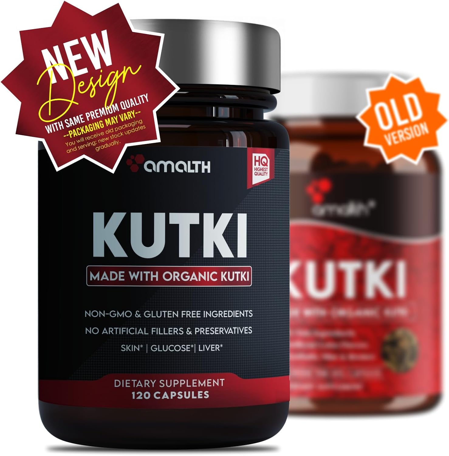 AMALTH Kutki Capsules 1000 mg | Extracto de Raíz de Kutki | Picrorhiza Kurroa | 120 Cápsulas Veganas
