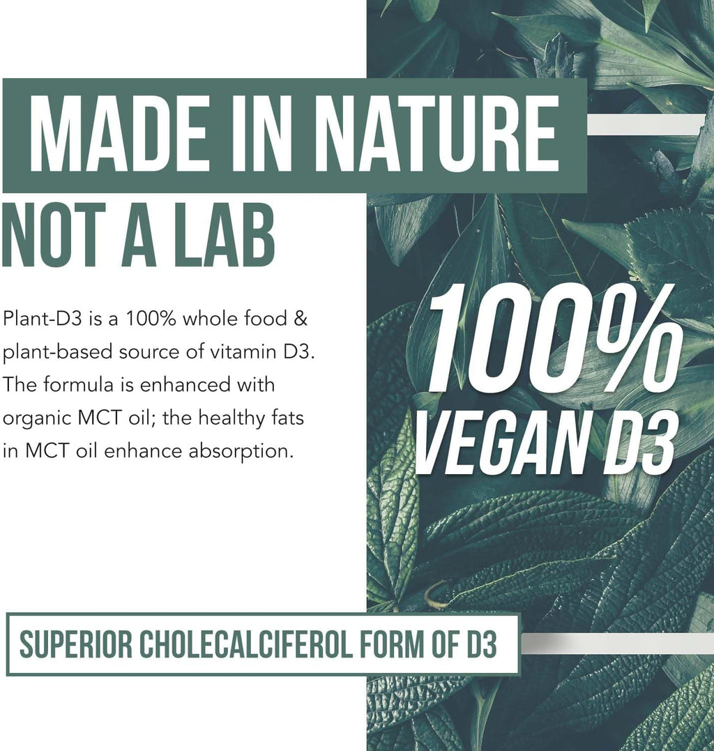 Plant-D3 Vitamina D3 Orgánica 5000 UI - Gotas Sublinguales Veganas