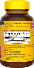 Nature Made Vitamina C 1000 mg - 300 Comprimidos (3 Envases de 100)