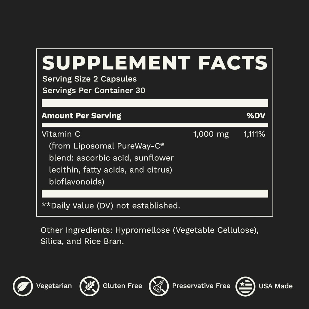 LifeSeasons Essentials Liposomal Vitamina C 1000 mg - 60 Cápsulas