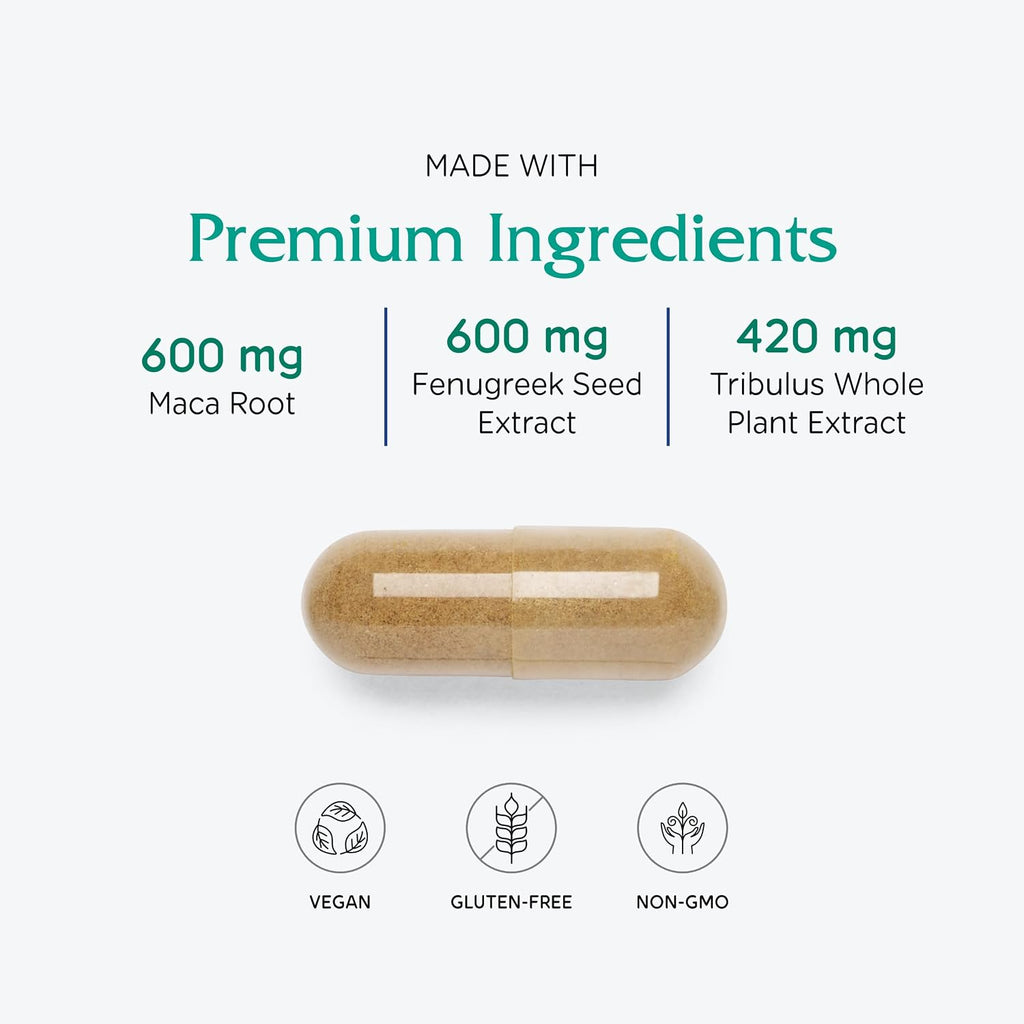 Vitanica FemVitality - Suplemento para la libido femenina, 60 cápsulas veganas