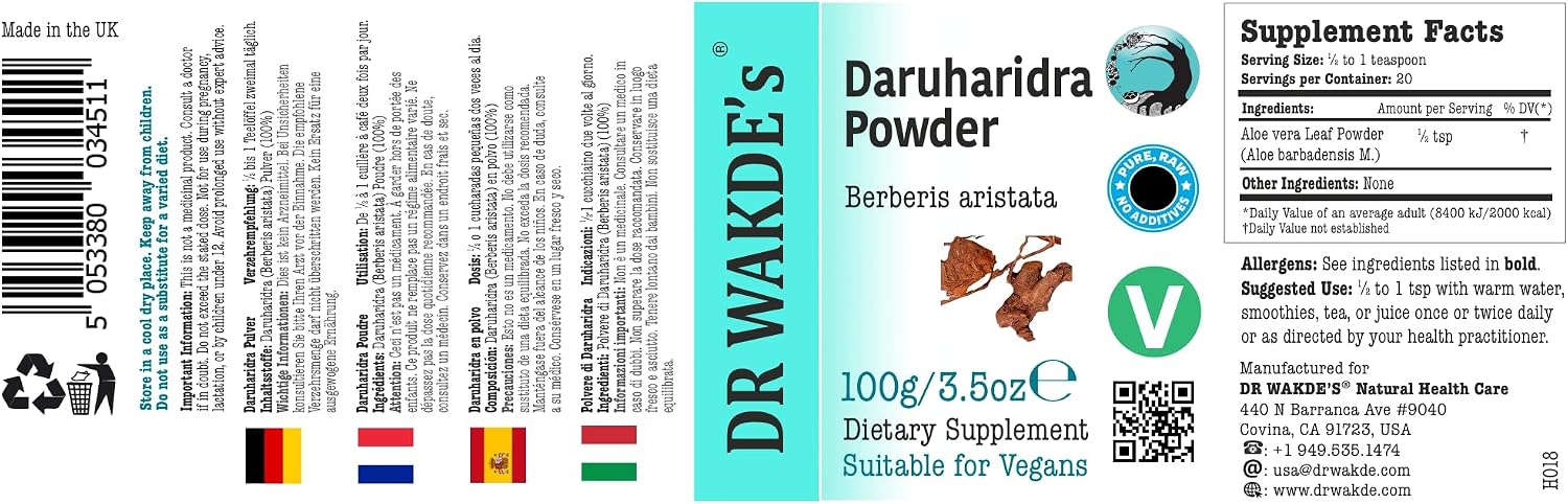 DR WAKDE's Daruharidra en Polvo (Berberis aristata) - 100g