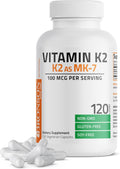 Bronson Vitamina K2 MK-7 Menaquinona 100 mcg, 120 Cápsulas - No-GMO