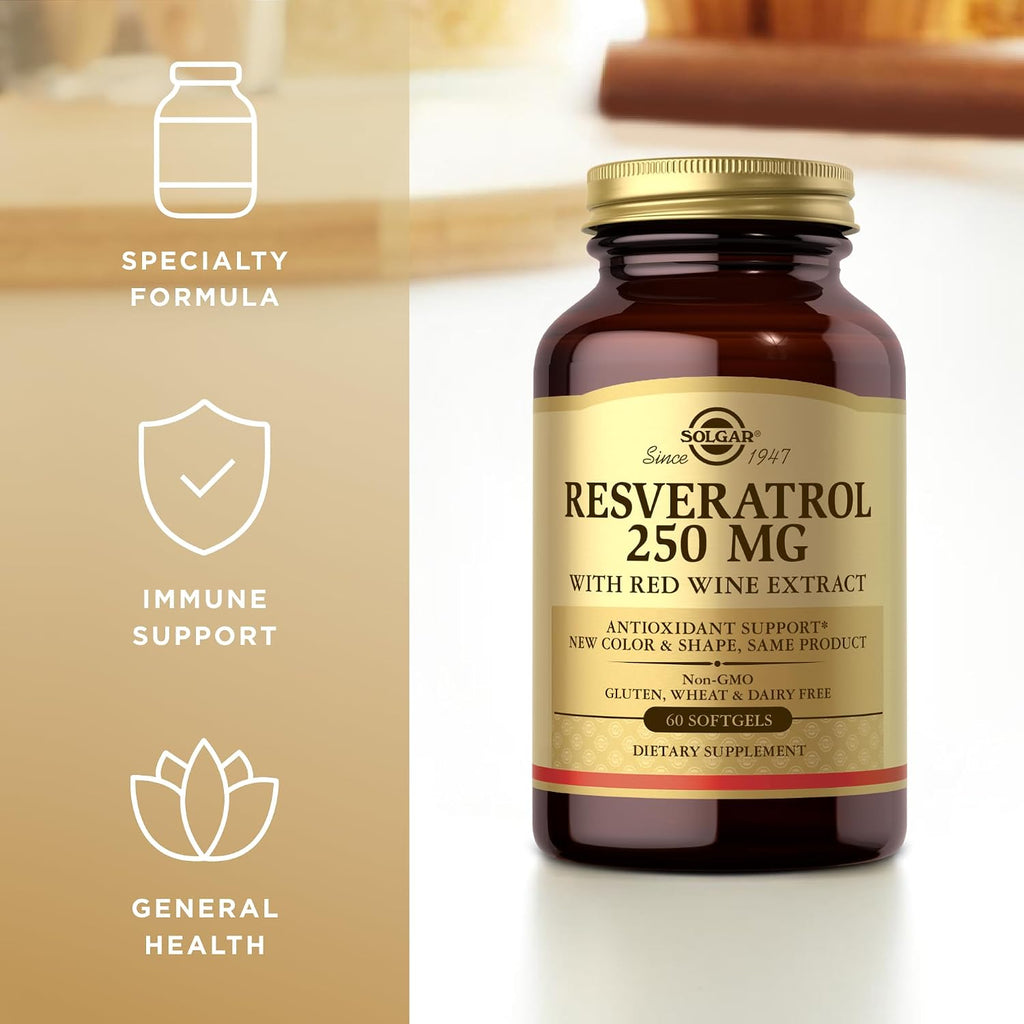 Solgar Resveratrol 250mg 60 Cápsulas Blandas