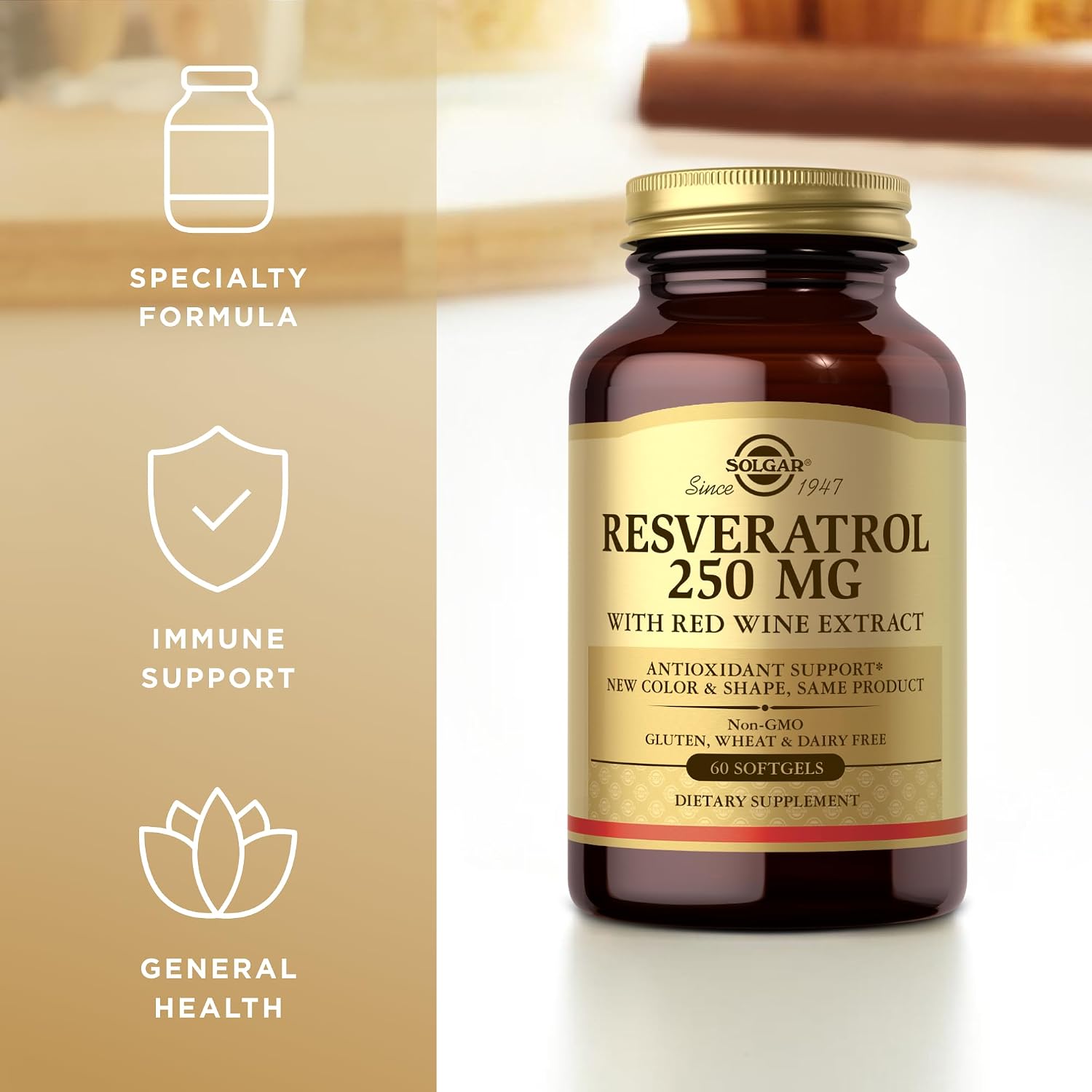 Solgar Resveratrol 250mg 60 Cápsulas Blandas