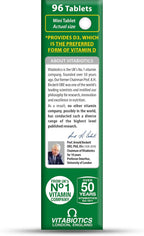 Ultra Vitabiotics Vitamina D3, 96 tabletas