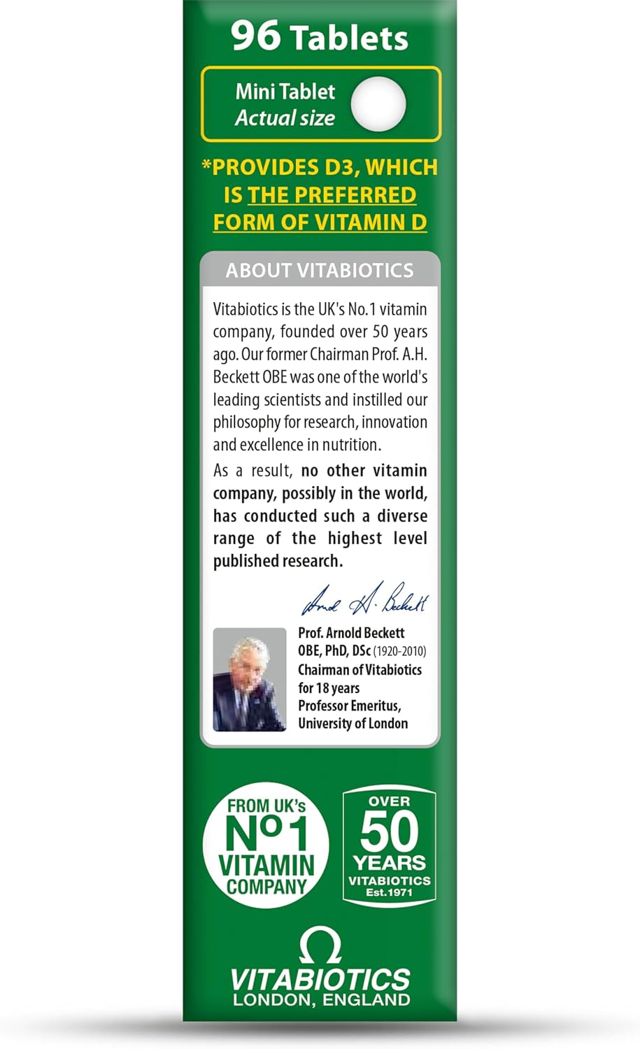 Ultra Vitabiotics Vitamina D3, 96 tabletas