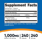 Nutricost Vitamin C with Rose Hips 1025 mg, 240 Capsules (3 Pack)