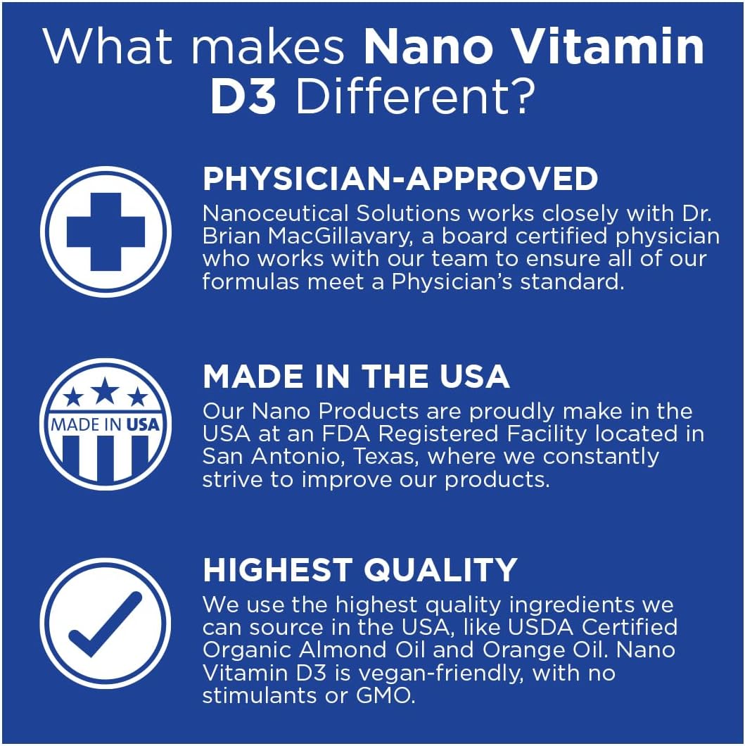 Nano Vitamina D3 5000 UI Gotas Líquidas Nanométricas