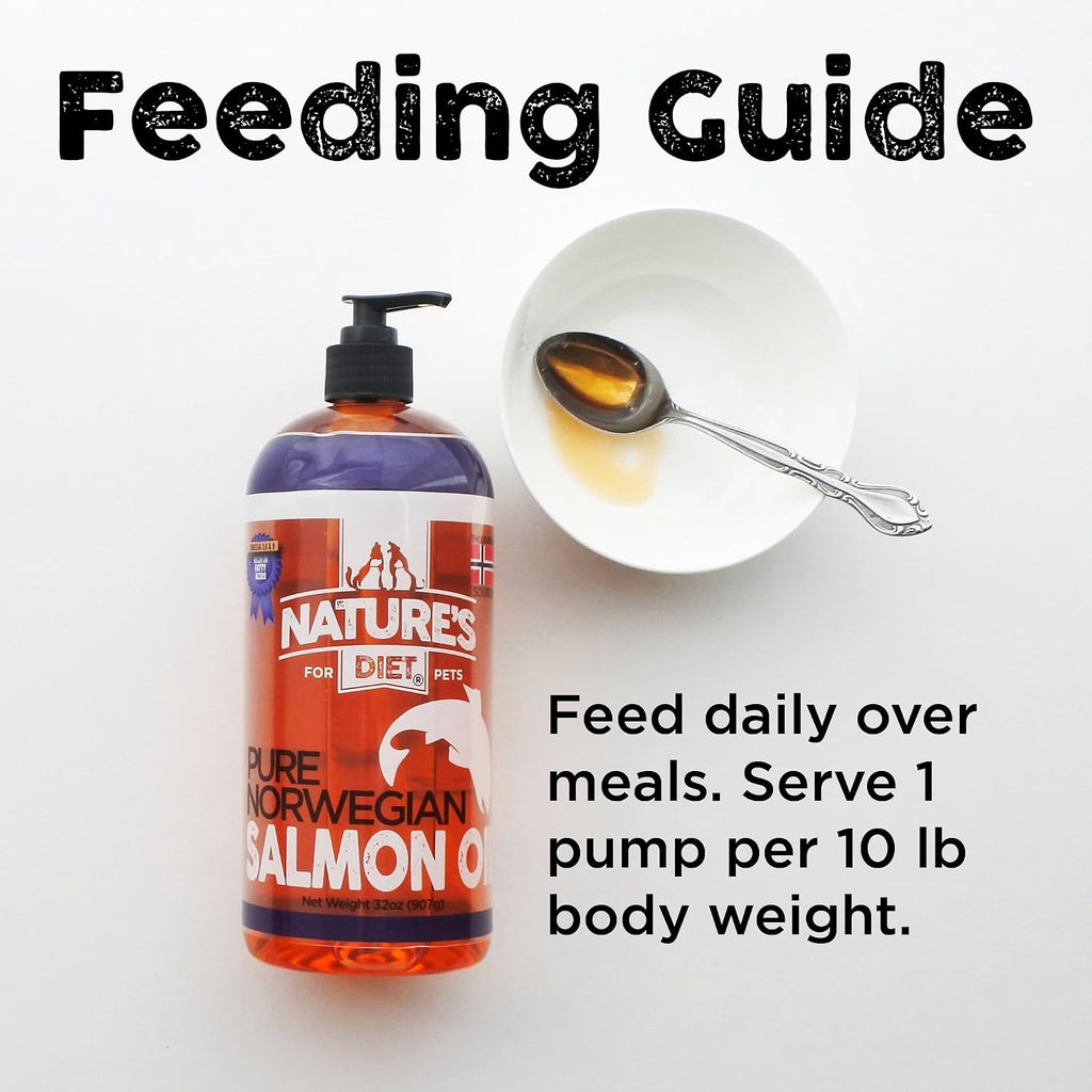 Nature's Diet Aceite de Salmón Noruego para Perros y Gatos - 946 ml