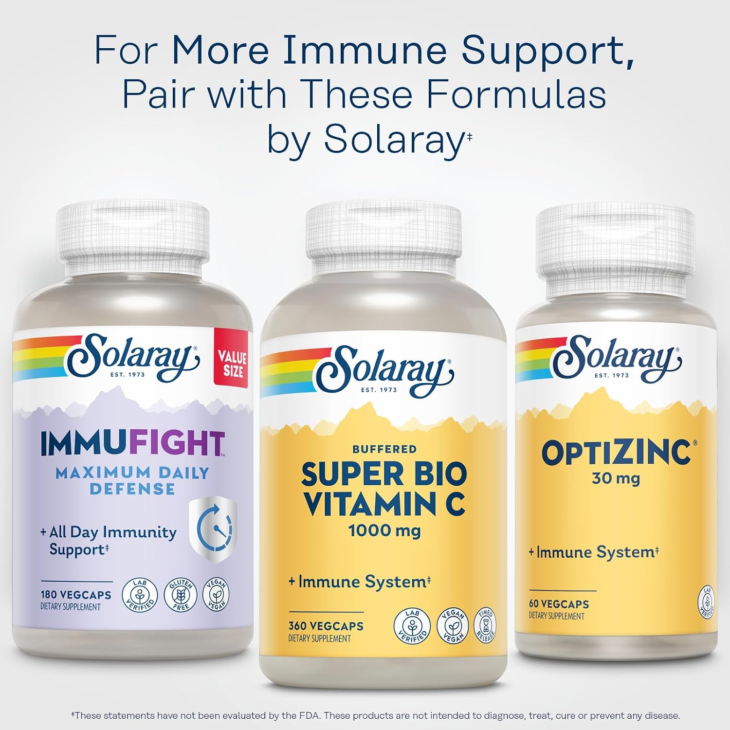 Solaray Super Bio Vitamina C Amortiguada 1000 mg – Liberación en Dos Fases con Bioflavonoides – 360 Cápsulas