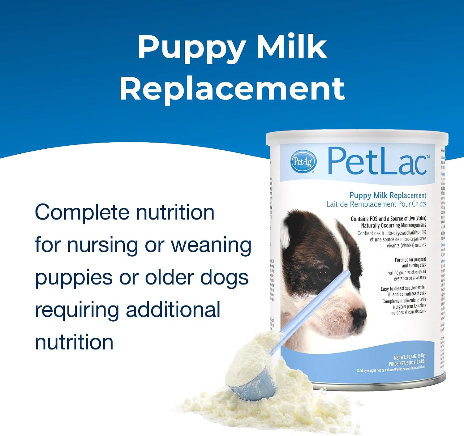 Pet-Ag PetLac Polvo para Cachorros - 10.5 oz (Paquete de 4)