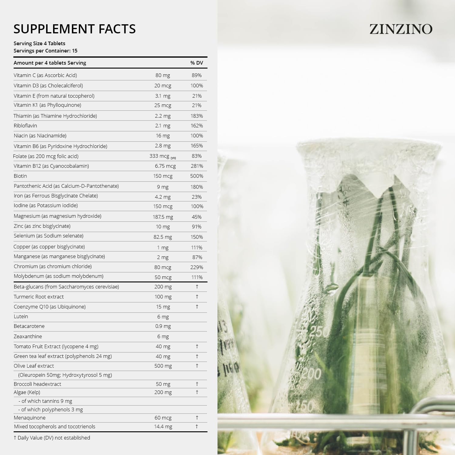Zinzino Xtend - Complemento Inmunitario con 23 Vitaminas y Minerales Esenciales, 60 Comprimidos