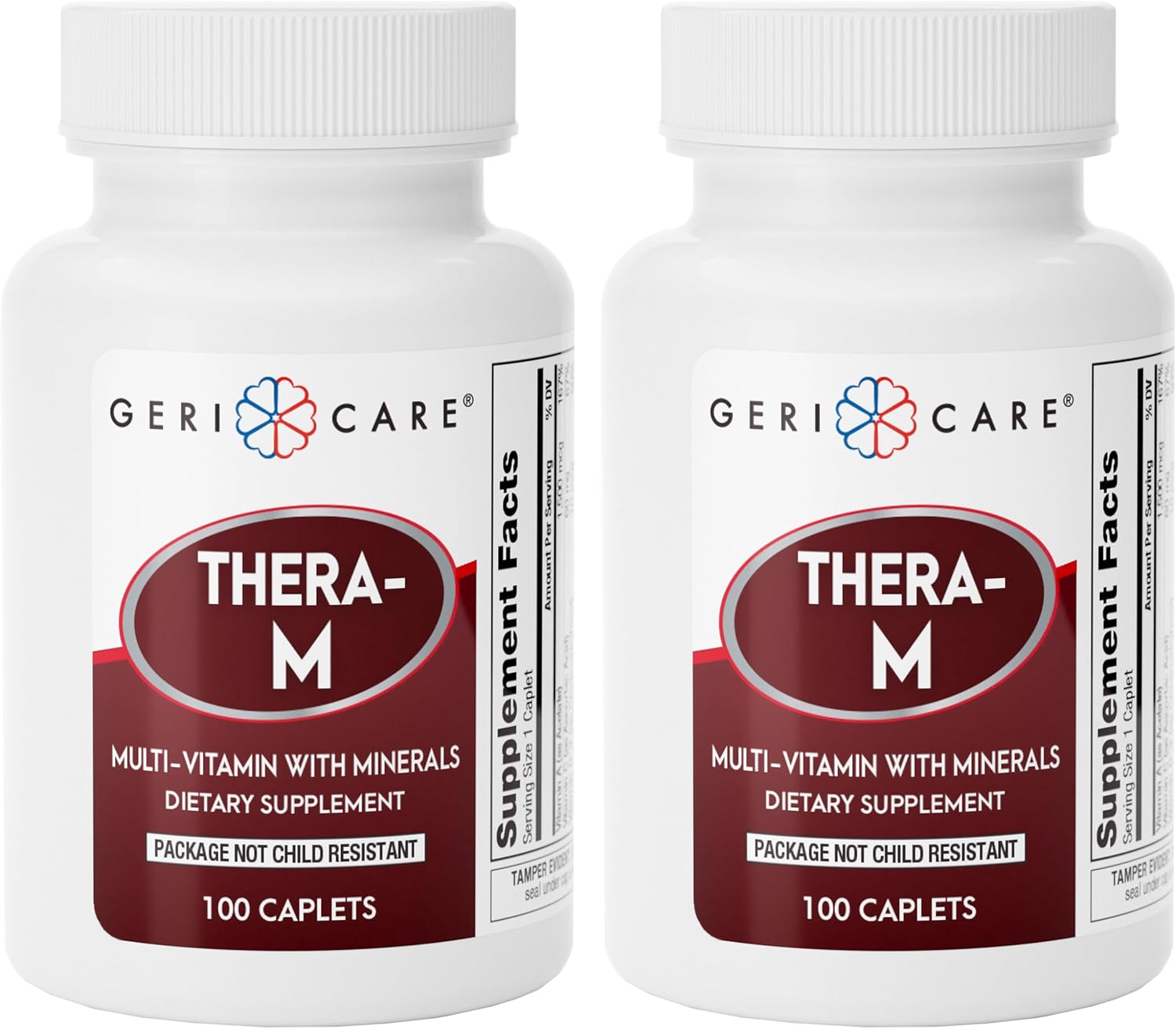 GeriCare Thera M Multivitamínico con Minerales - 200 Comprimidos (2 Envases de 100)