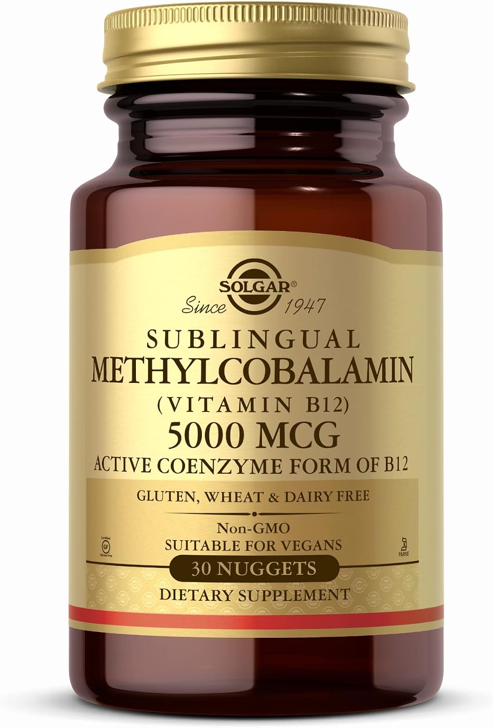 Metilcobalamina (Vitamina B12) 5000 mcg – 30 Nuggets – Solgar