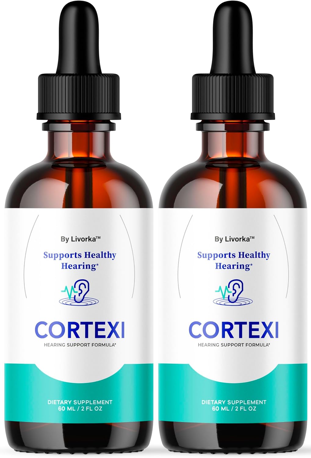 Cortexi Gotas Orales - Fórmula para la Salud Auditiva y Apoyo Auditivo - Pack de 2 Botellas (60 Días)
